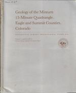 Geology of the minturn 15-minute quadrangle, eagle and summit counties, Colorado