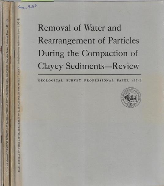 Geological Survey Professional Paper 497 B, C, D, E, G, H - copertina