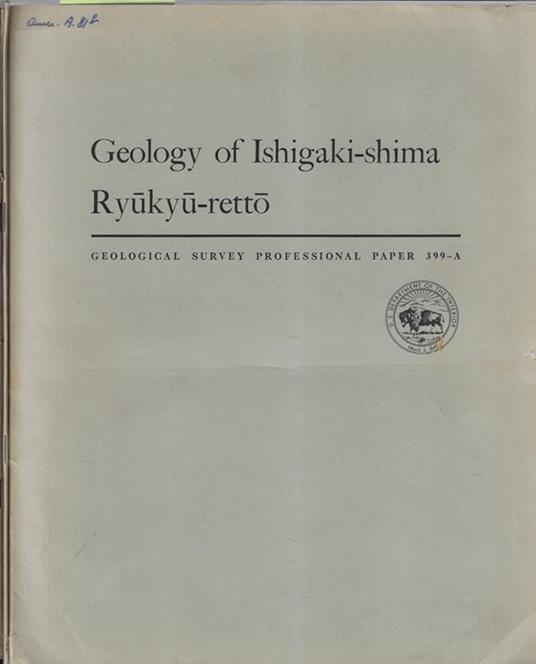 Geological Survey Professional Paper 399 A, B, C - copertina