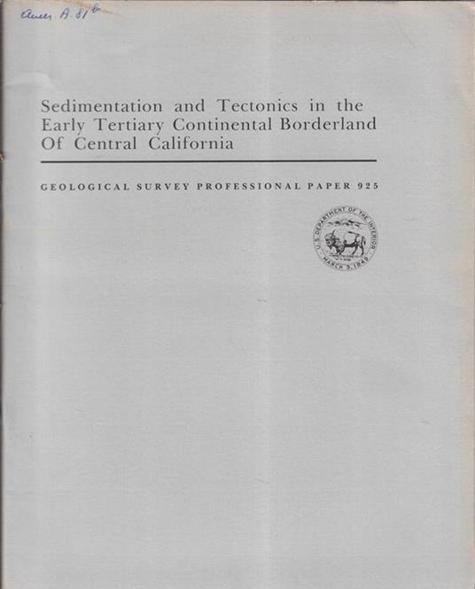 Sedimentation and tectonics in the early tertiary continental borderland of Central California - copertina