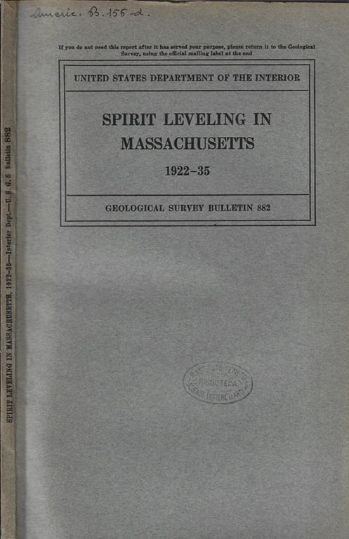 Spirit leveling in Massachusetts - copertina