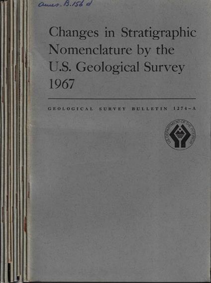 Geological Survey Bulletin 1274 A, B, D, F, H, I, J, N, O, Q - copertina