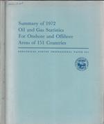 Summary of 1972 oil and gas statistics for Onshore and offshore areas of 151 countries