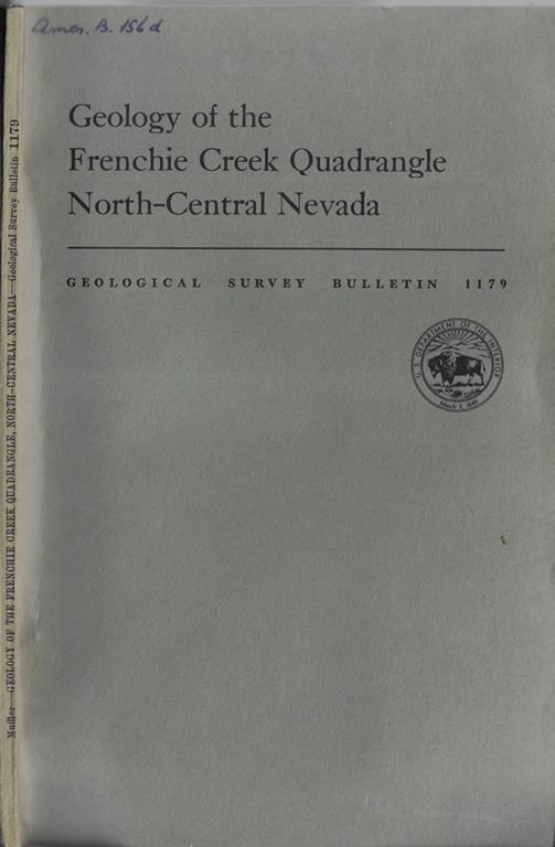 Geology of the frenchie Creek Quadrangle North-Central Nevada - copertina