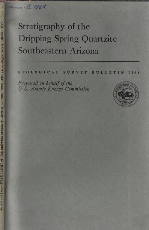 Stratigraphy of the dripping spring quartzite southeastern Arizona - copertina