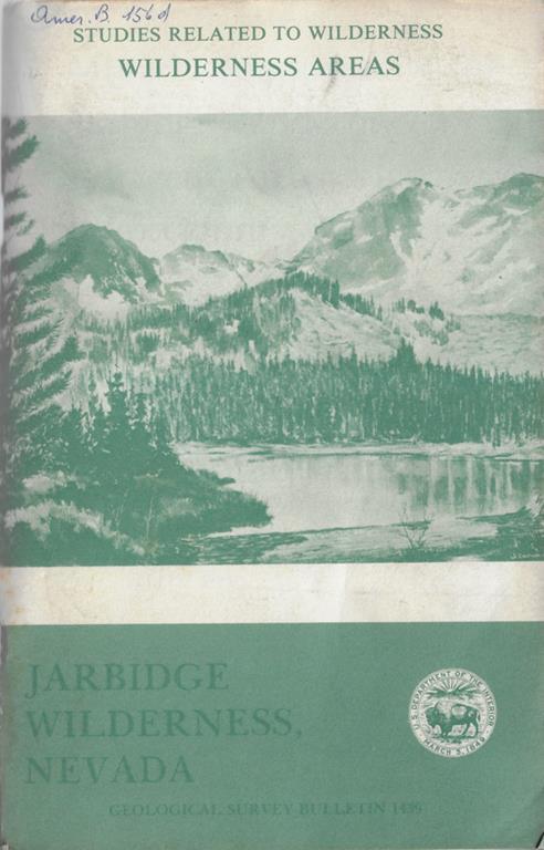 Mineral resources of the Jarbidge Wilderness and Adjacent Areas, Elko County, Nevada - copertina