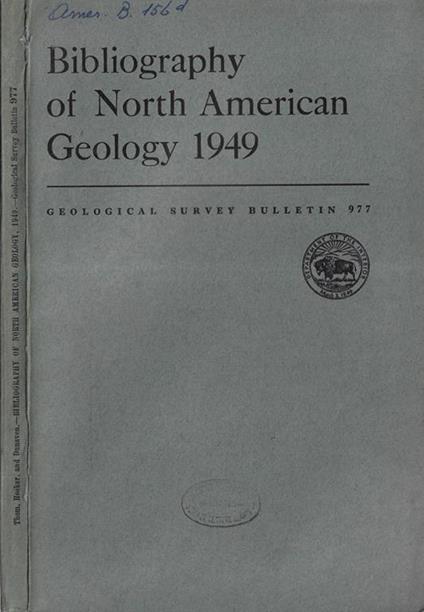 Bibliography of North Amercan Geology 1949 - copertina