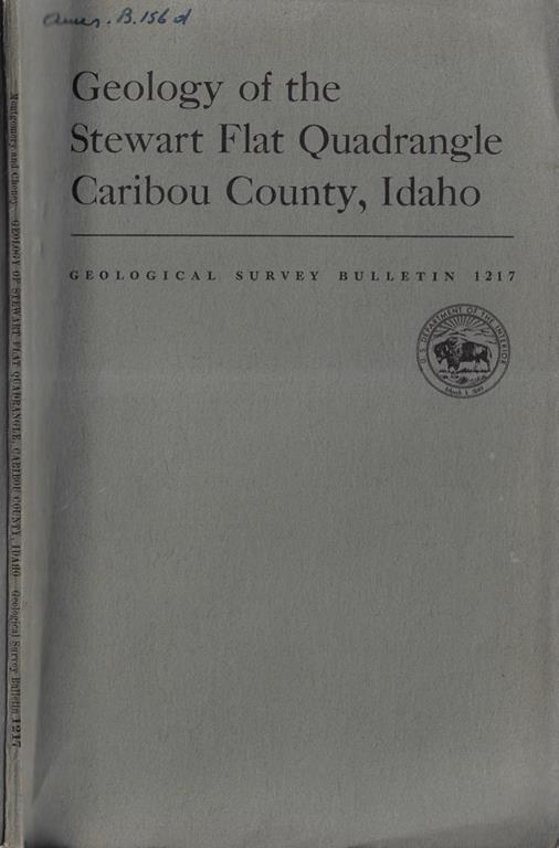 Geology of the stewart flat quadrangle caribou County, Idaho - copertina