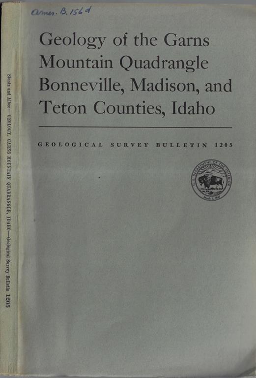 Geology of the garns mountain quadrangle Bonneville, Madison, and teton Counties, Idaho - copertina