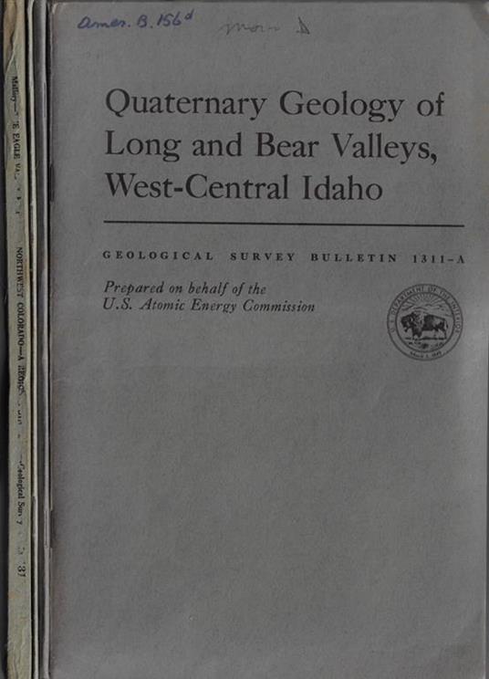 Geological survey bulletin 1311 A, B, C, E - copertina