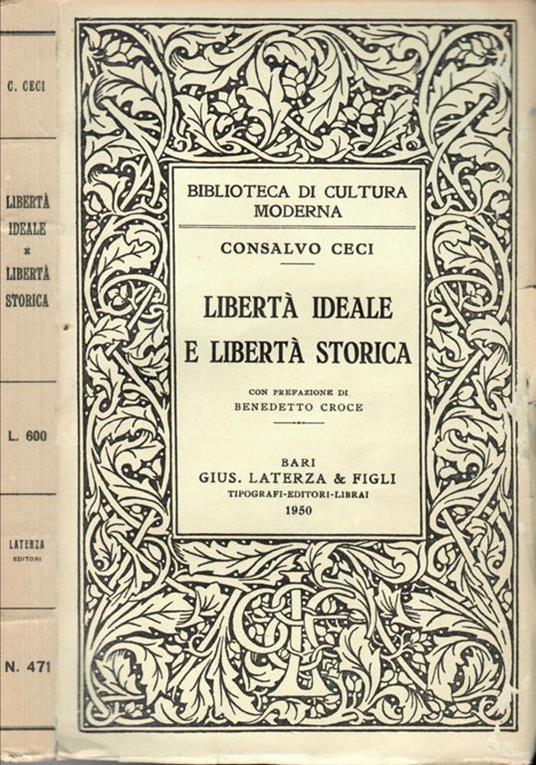 Libertà ideale e libertà storica - copertina