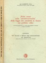 Primi cenni sulla incostituzionalità della legge che ammette la donna nei pubblici uffici