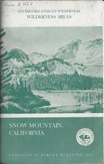 Mineral resources of the snow mountain wilderness study area, California