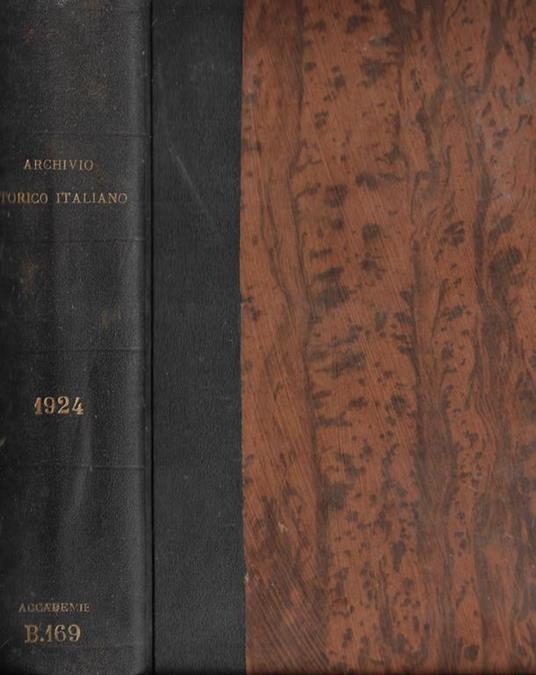Archivio storico italiano 1924 - copertina
