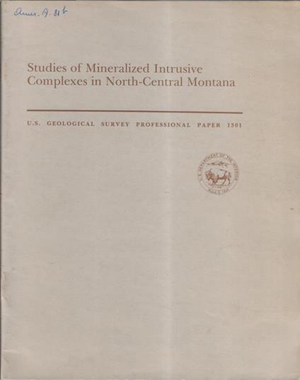 Studies of mineralized intrusive complexes in North-Central Montana - copertina