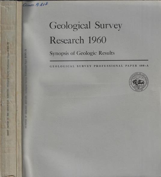 Geological Survey Research 1960 - copertina