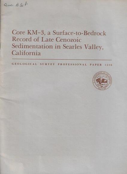 Core KM-3, a Surface-to-Bedrock Record of Late Cenozoic Sedimentation in Searles Valley, California - copertina