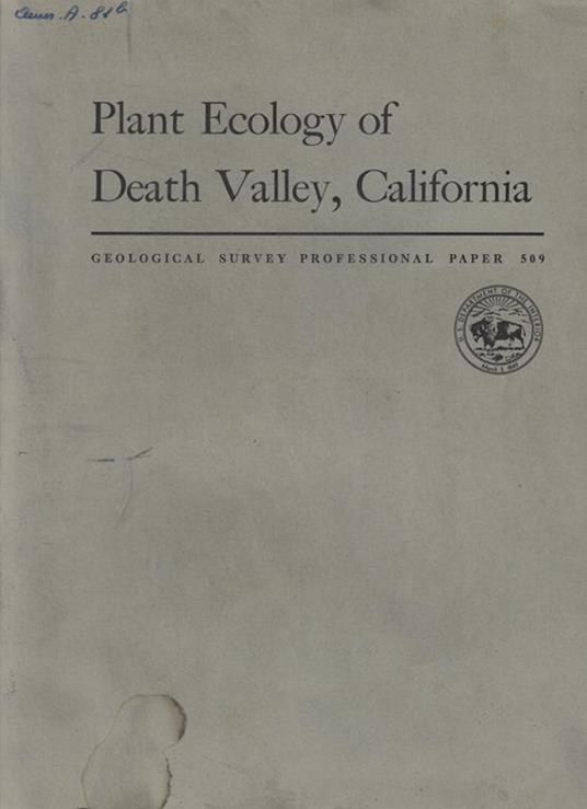 Plant Ecology of Death Valley, California - copertina