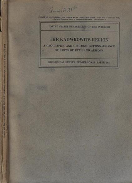 The Kaiparowits Region - copertina