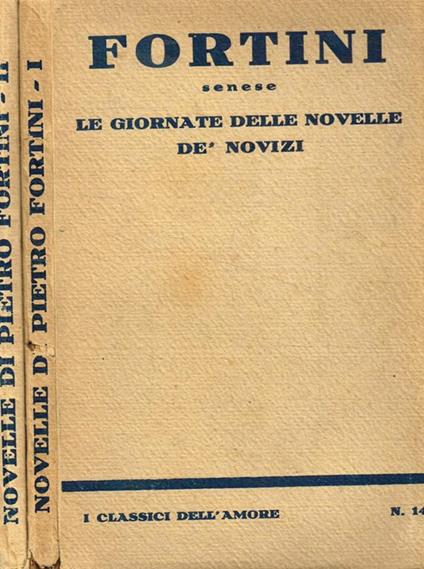 Novelle di Pietro Fortini senese vol.I, II - Pietro Fortini - copertina