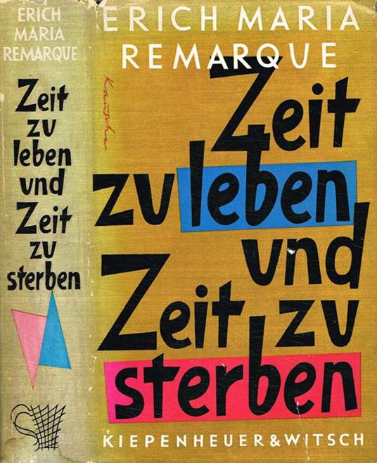 Zeit zu leben und Zeit zu sterben - Erich Maria Remarque - copertina