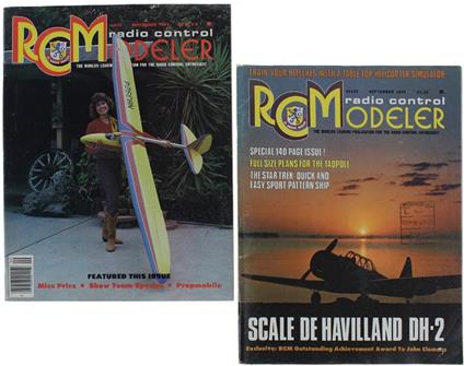 RC MODELER MAGAZINE LOT OF 2: September 1974 + September 1981. - copertina