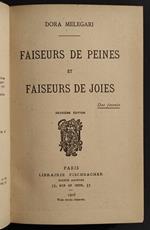 Faiseurs de Peines et Faiseurs de Joies - D. Melegari - Ed. Fischbacher - 1906