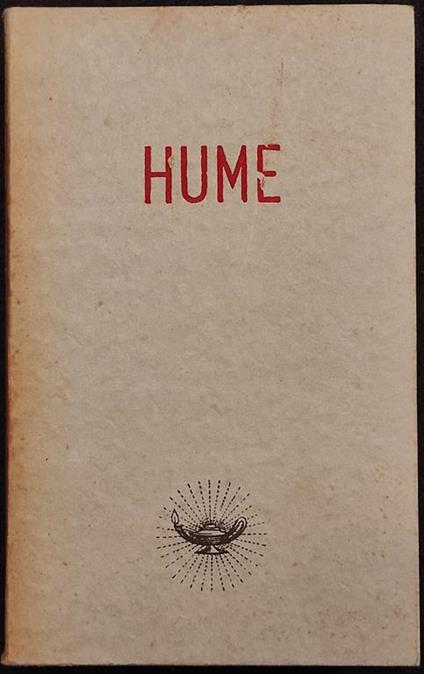 Hume e l'Illuminismo Inglese - A. Baratono - Garzanti - 1943 - Adelchi Baratono - copertina