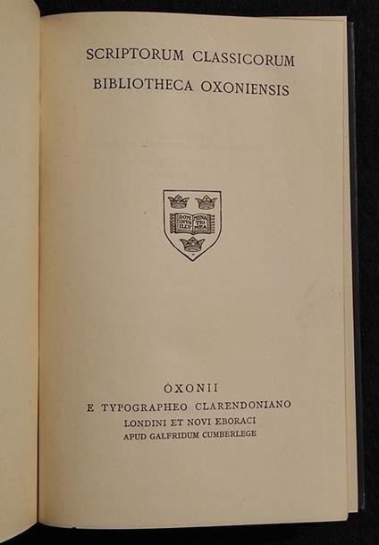 Cornelii Taciti - Historiarum Libri - Typographeo Clarendoniano - 1947 - copertina