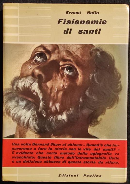 Fisionomie di Santi - E. Hello - Ed. Paoline - 1959 - Ernesto Hello - copertina