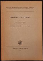 Thesaurus Horiatianus von Erich Staedler - Akademie-Verlag - 1962