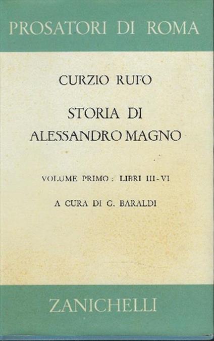 Storia Di Alessandro Magno - Quinto Curzio Rufo - copertina