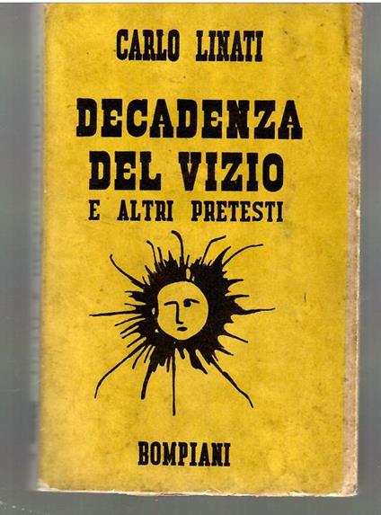 Decadenza Del Vizio e Altri Pretesti - Carlo Linati - copertina