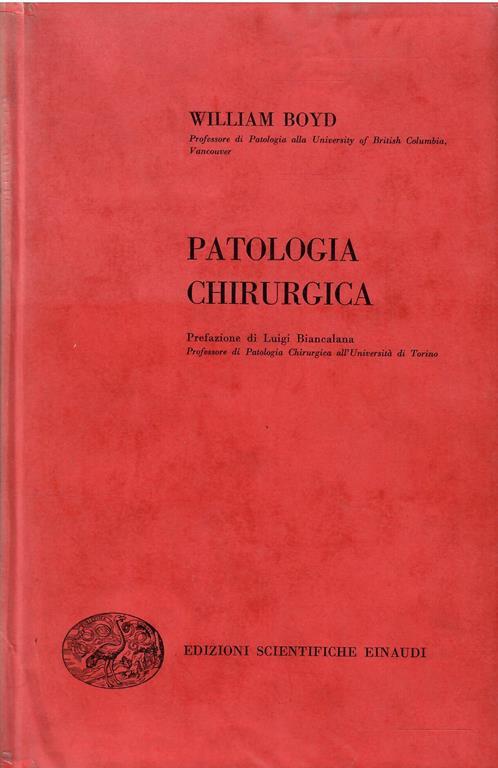 Patologia Chirurgica - William Boyd - copertina