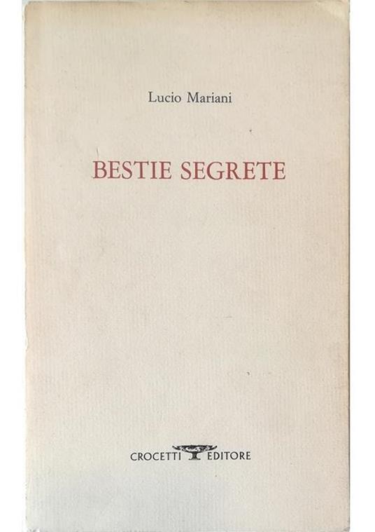 Bestie segrete - Lucio Mariani - copertina