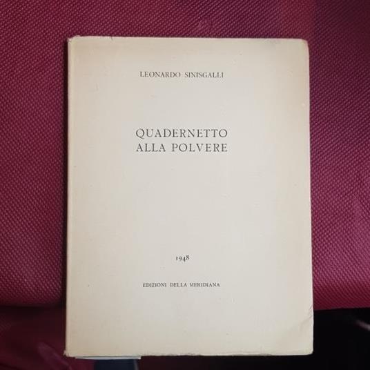 Quadernetto alla polvere - Leonardo Sinisgalli - copertina