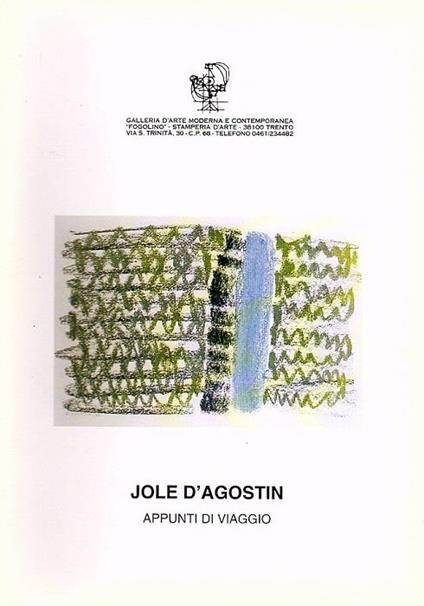 Jole D'Agostin: appunti di viaggio - D. Agostini - copertina