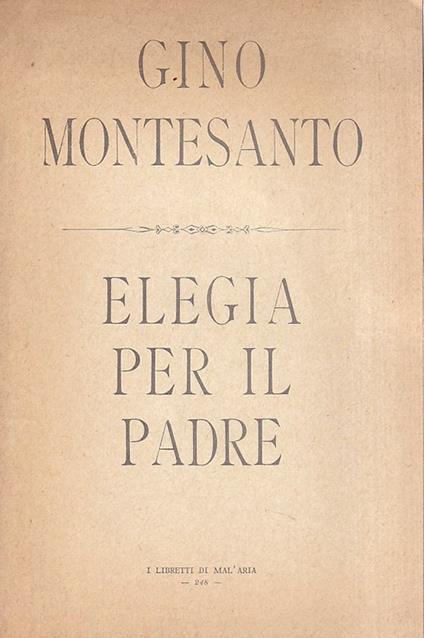 Elegia per il Padre - Gino Montesanto - copertina