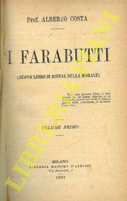 I farabutti (nuovo libro in difesa della morale) - Alberto Costa - copertina