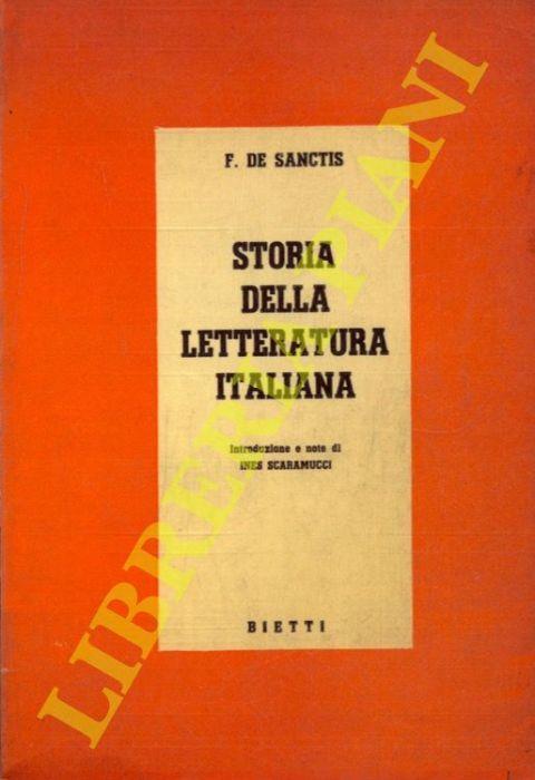 Storia Della Letteratura Italiana - Francesco De Sanctis - copertina