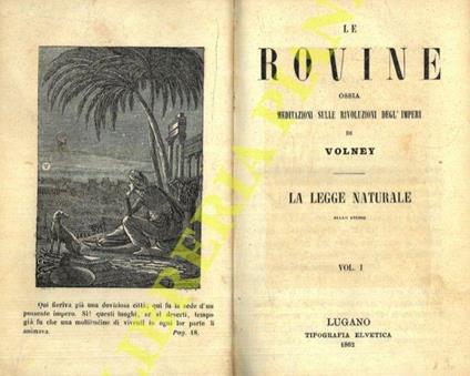 Le rovine ossia meditazioni sulle rivoluzioni degl’imperi. La legge naturale - Constantin-François De Volney - copertina