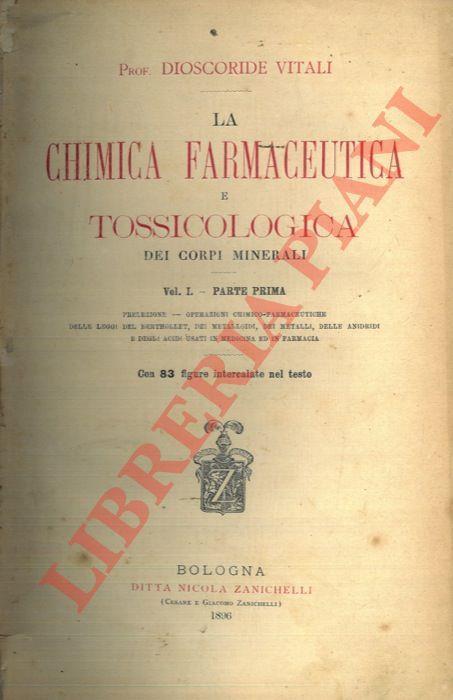 La chimica farmaceutica e tossicologica dei corpi minerali - Dioscoride Vitali - copertina