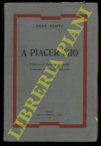 A piacer mio - René Glotz - copertina