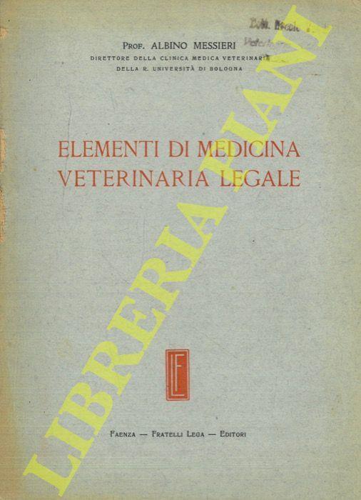 Elementi di medicina veterinaria legale - copertina