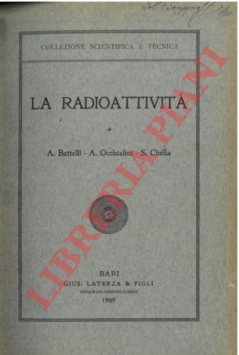 La radioattività - A. Battagli - copertina