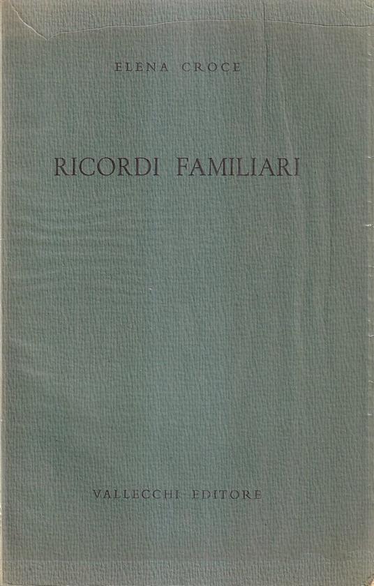 Ricordi Familiari - Elena Croce - copertina