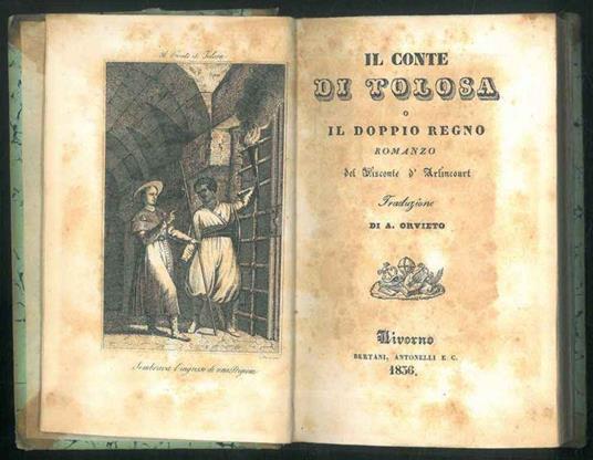 Il conte di Tolosa o Il Doppio Regno. Traduzione di A. Orviero - copertina