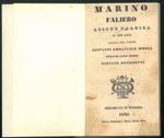 Marino Faliero. Azione tragica in 3 atti. Musica del Signor maestro Gatano Donizzetti