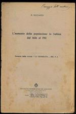 L' aumento della popolazione in Sabina dal 1656 al 1911. Estratto dalla rivista 