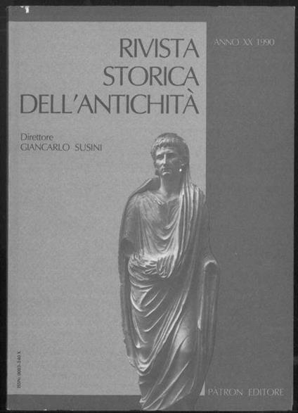 Rivista storica dell'antichità. Anno XX/1990 - Giancarlo Susini - copertina